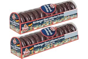 Wicklein Mini Dark Chocolate Nurnberger Lebkuchen, Gingerbread, 150g (Set of 2), Made in Germany