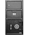 Templeton Standard Depository Drop Safe & Lock Box, Electronic Multi-User Keypad Combination Lock with Key Backup, Anti Fishing Security, 1.5 CBF Black