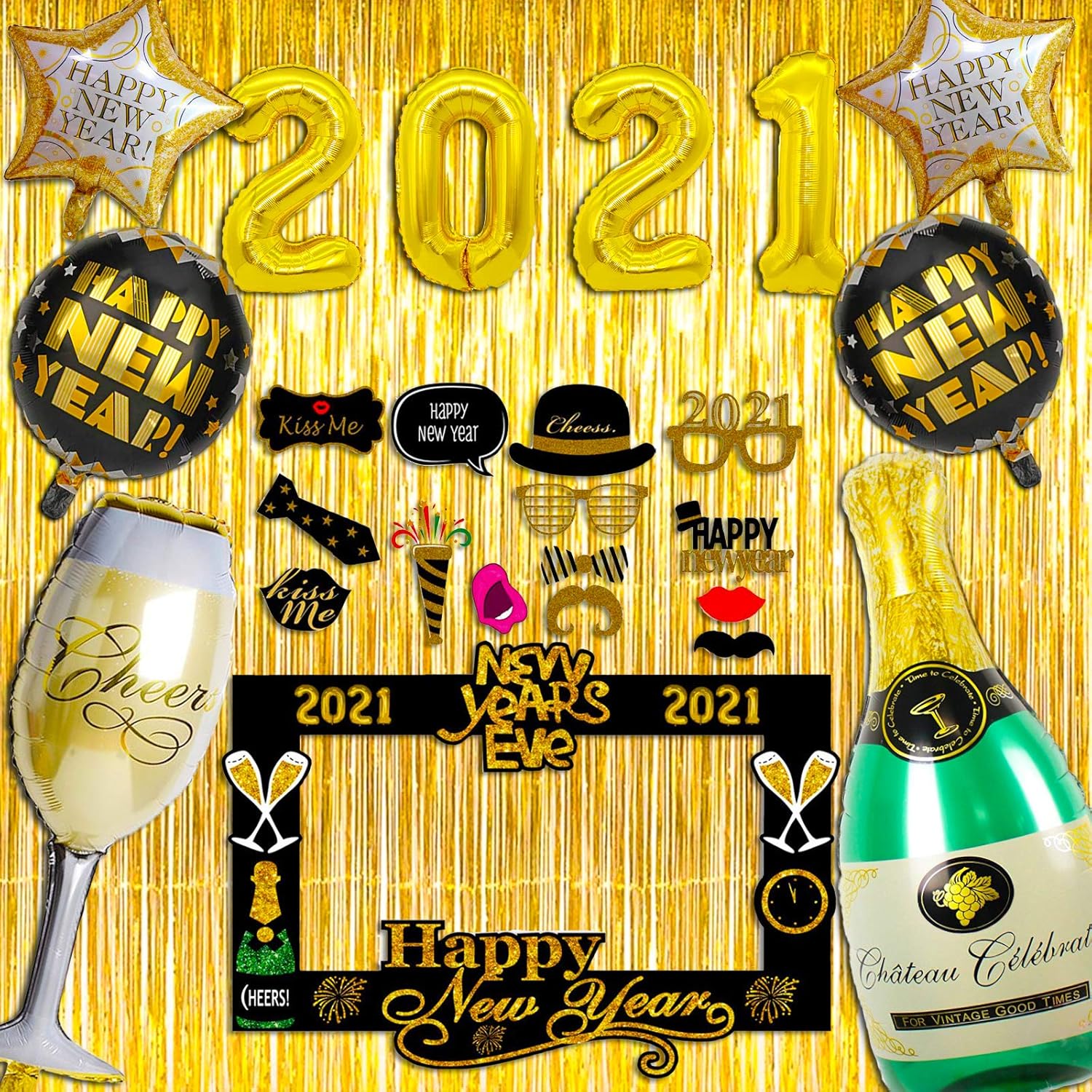 New years eve party supplies 2021, Foil