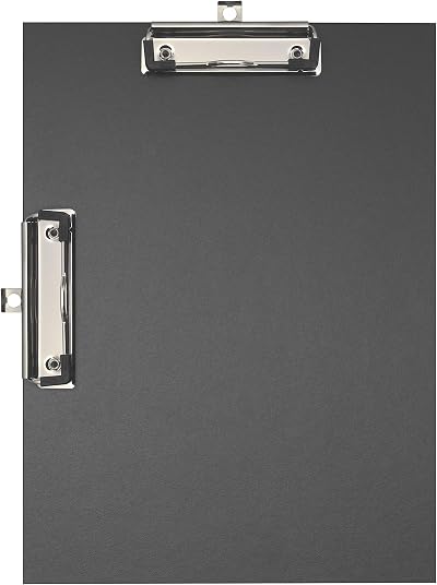 Exacompta 18271E Clip Clipboard 23x32cm A4 Black Coated Pad Balacron