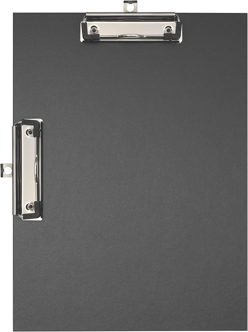 Exacompta 18271E Clip Clipboard 23x32cm A4 Black Coated Pad Balacron