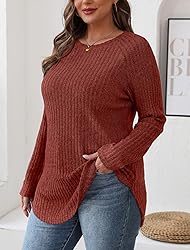 Saloogoe Long Sleeve Shirts for Women Fall Outfits