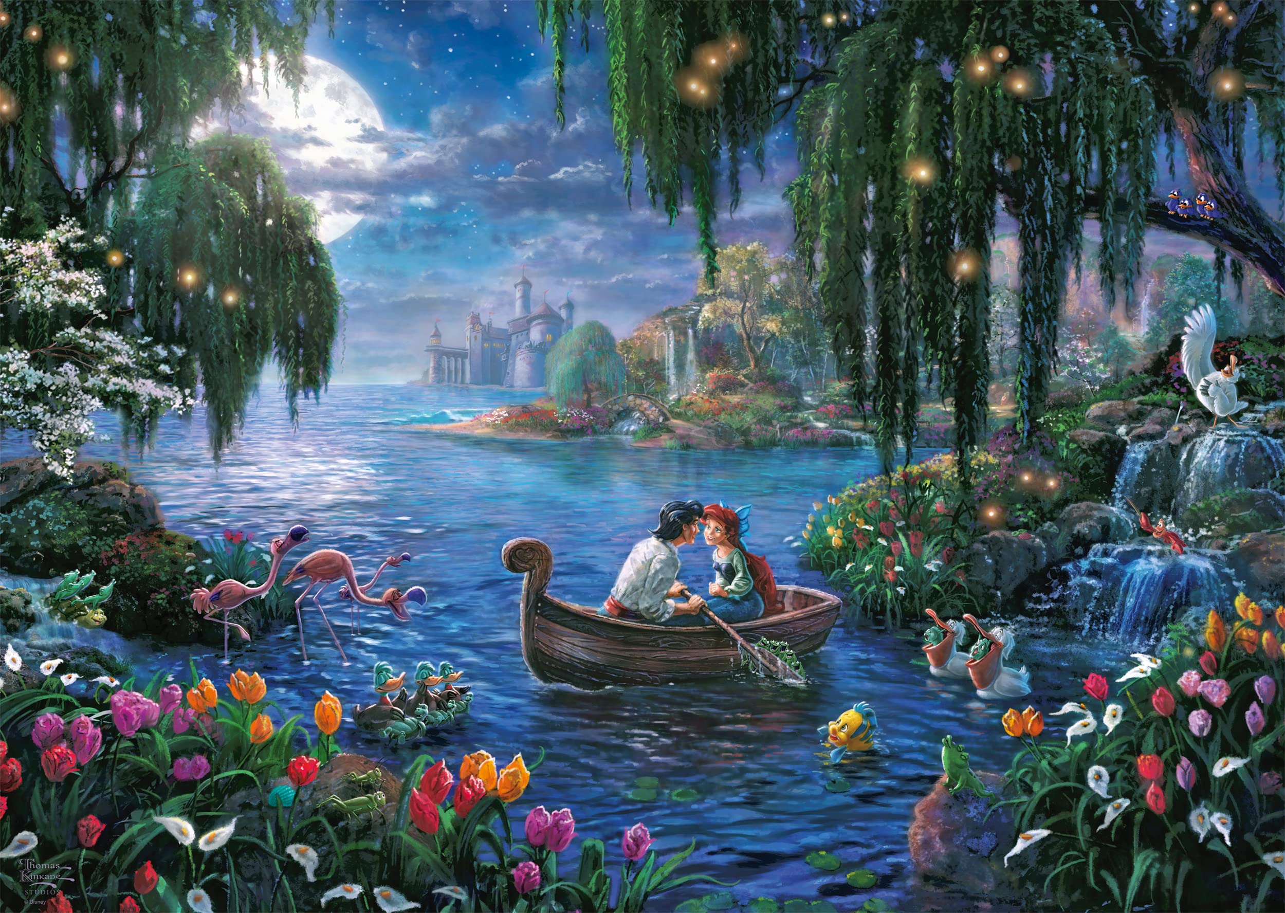 Schmidt | Thomas Kinkade: Disney The Little Mermaid and Prince Eric - 1,000 -Piece | Adult Jigsaw Puzzle | Ages 12+