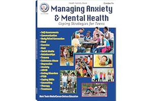Mark Twain Managing Anxiety and Mental Health Workbook for Teens, Anxiety, Depression, Social Emotional Learning, and Mindfulness for Kids, ADHD Books With Guided Journal