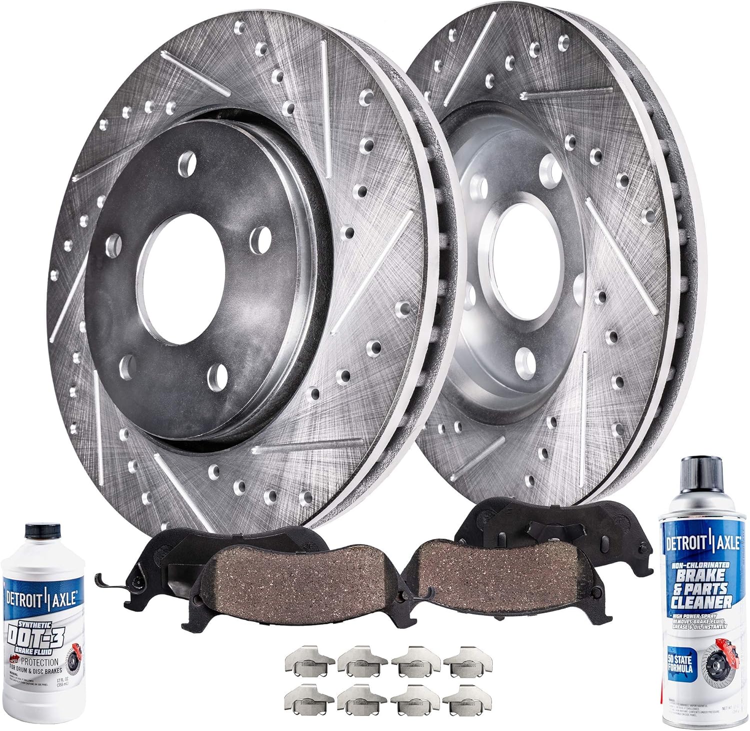 Brake Rotor And Pad Kit Complete Front & Rear Drilled & Slotted Brake Kit For 2001-2002 Dodge Ram 2500/3500 - Ceramic Pads & Rotors Oem Brakes And Rotors - Foto 6