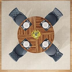 Tribesigns Round Dining Table Wood Kitchen Table