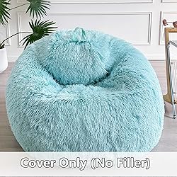 LIFEREVO Fluffy Bean Bag Chair Cover