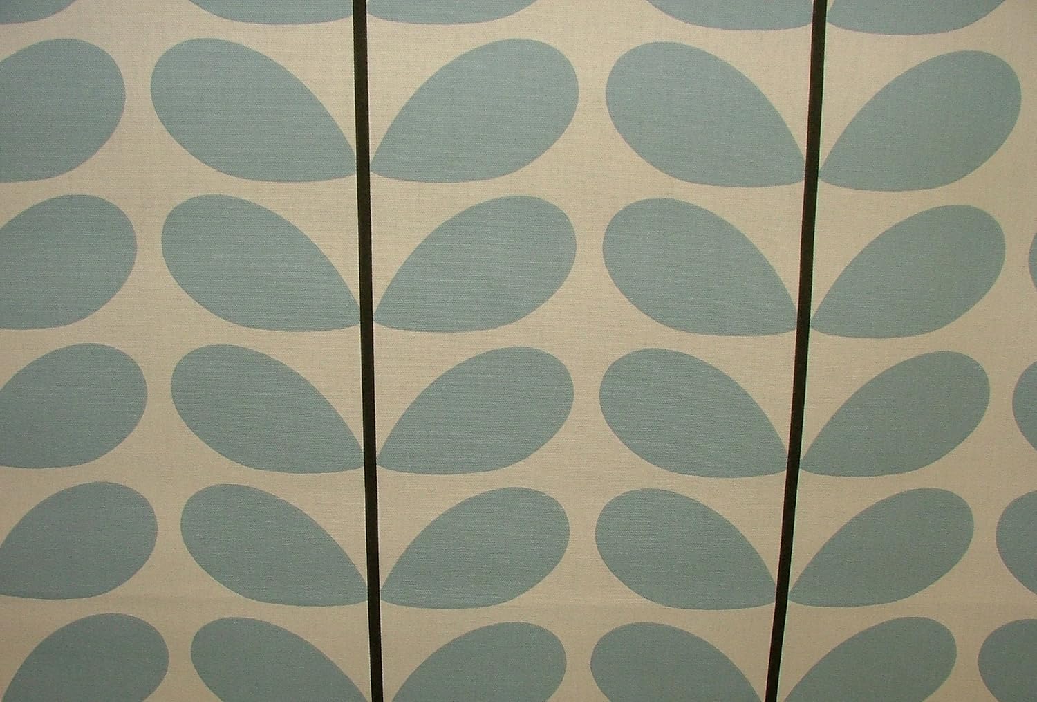 Orla Kiely Two Colour Stem Powder Blue Designer Cotton Curtain