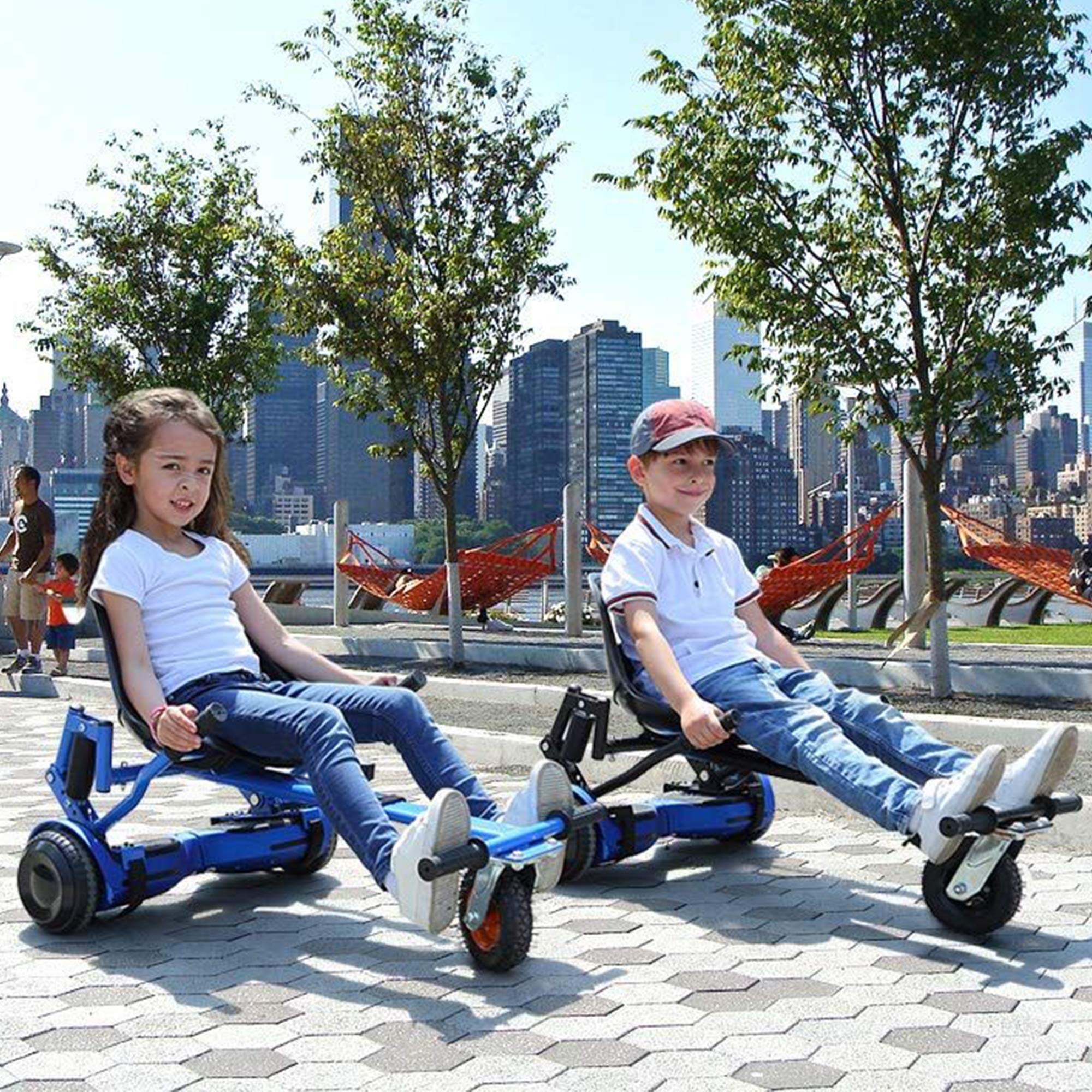 Epessa Hoverboard Seat Attachment Straps with Hoverboard Go Cart Strap Protectors, Hoverboard Go Kart Straps, Adjustable Replacement Straps Compatible with Self Balancing Scooter, Hook and Loop