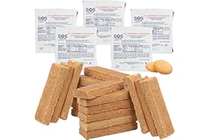 S.O.S. FOOD LAB LLC SOS Food Lab Emergency Food Bar - 3600 Calorie Ration (5 Pack Shortbread Cookie) - 3 Day/72 Hour Ready to Eat Supply for Camping, Hiking, Disaster Preparedness - 5 Year Shelf Life Energy Survival Food