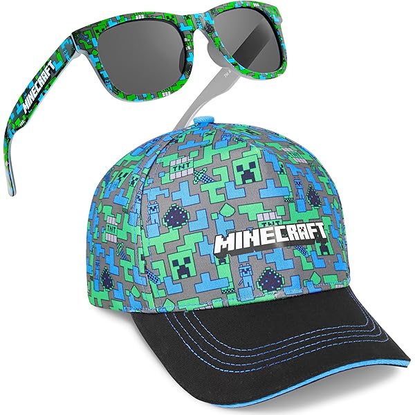 Gorra De Beisbol Minecraft Kit Gorra Gafas De Sol Para Niños
