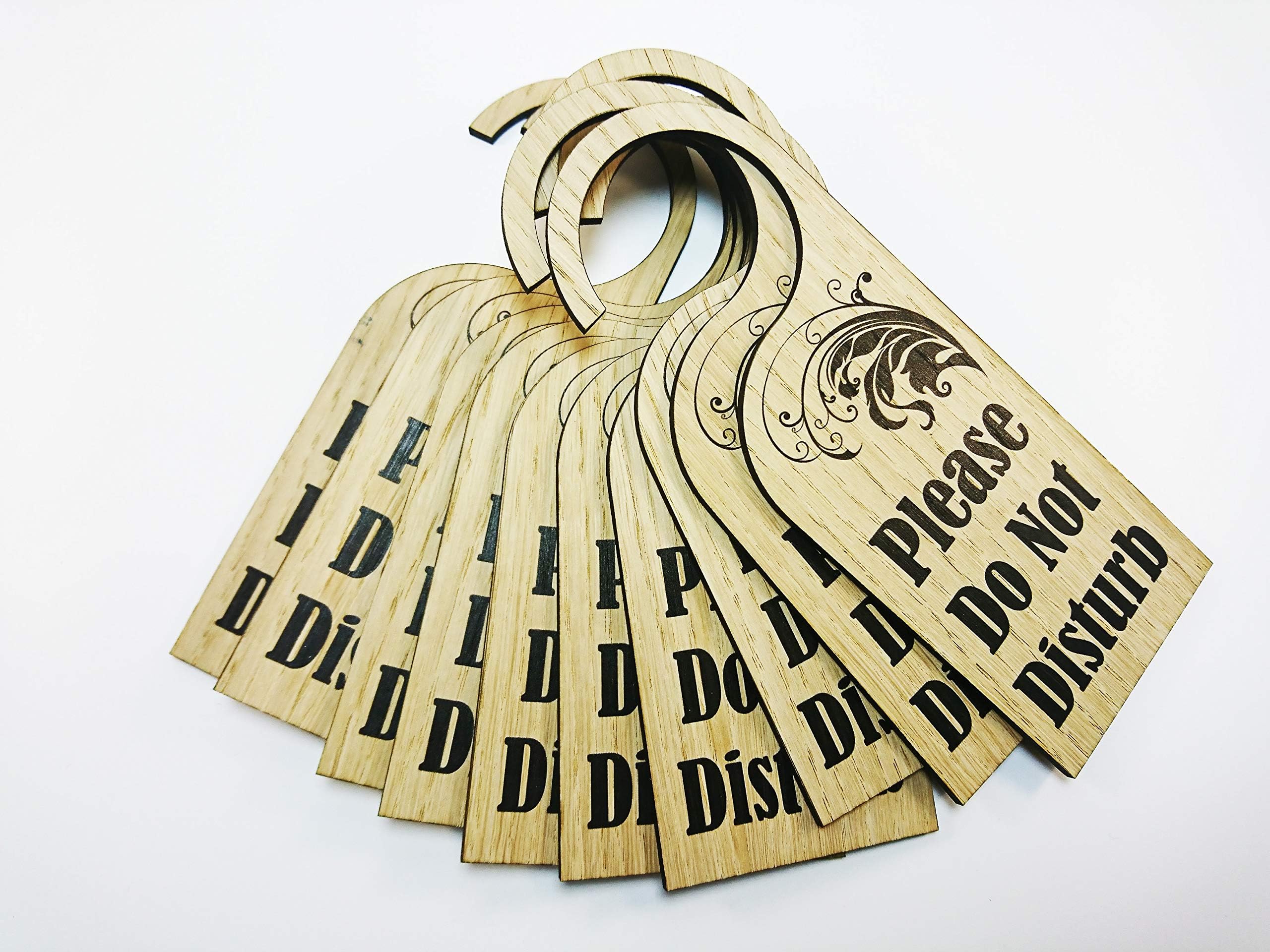 X10 Wooden ''DO NOT Disturb''Hotel B&B Door Hangers solvent printed