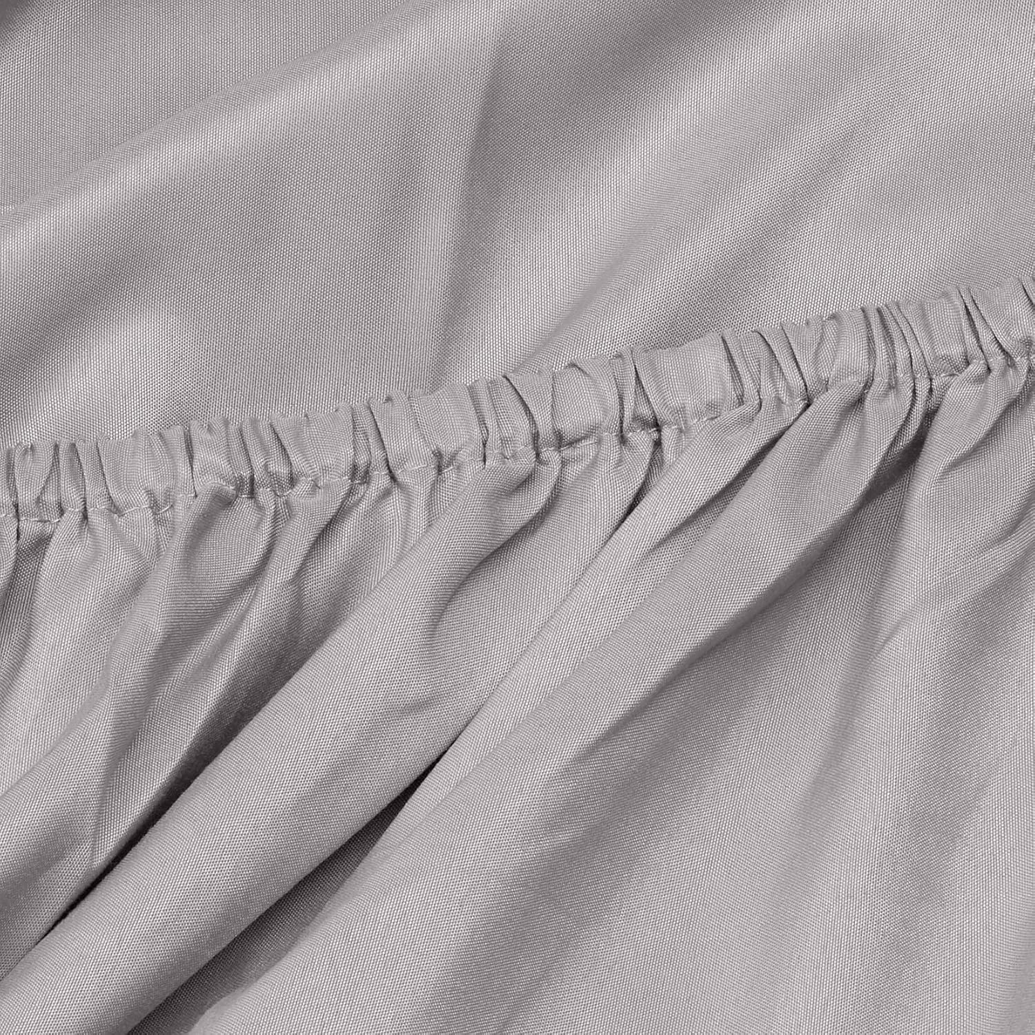 Amazon Basics Bedding Soft Microfibre Single Fitted Sheet with 12 inch (30 cm) Deep Pocket, 90 x 190 cm, Dark Grey - Image 3