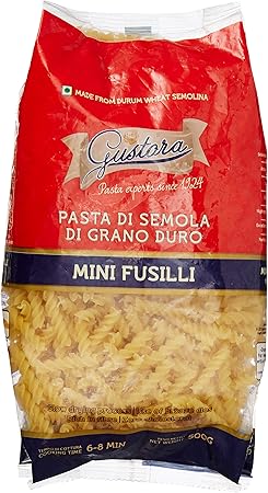 Gustora Mini Fusilli Pasta, 500g