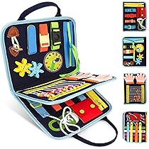 Busy Board Montessori LearnToy – Livre D'activités Sensoriel Pour Tout-petits 1-4 Ans, Voyage