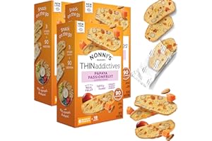 Nonni's THINaddictives Almond Thin Cookies - 3 Boxes Papaya & Passionfruit Almond Cookie Thins - Biscotti Italian Cookies - Biscotti Individually Wrapped Cookies - Kosher Coffee Cookies - 4.4 oz