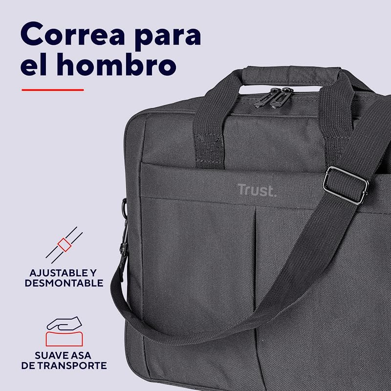 Primo Maletín para Portátiles de Hasta 16, Negro