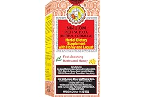 NIN JIOM PEI PA KOA (Herbal Formula) 300ML, Herbal Dietary Supplement with Honey and Loquat - Soothing Throat