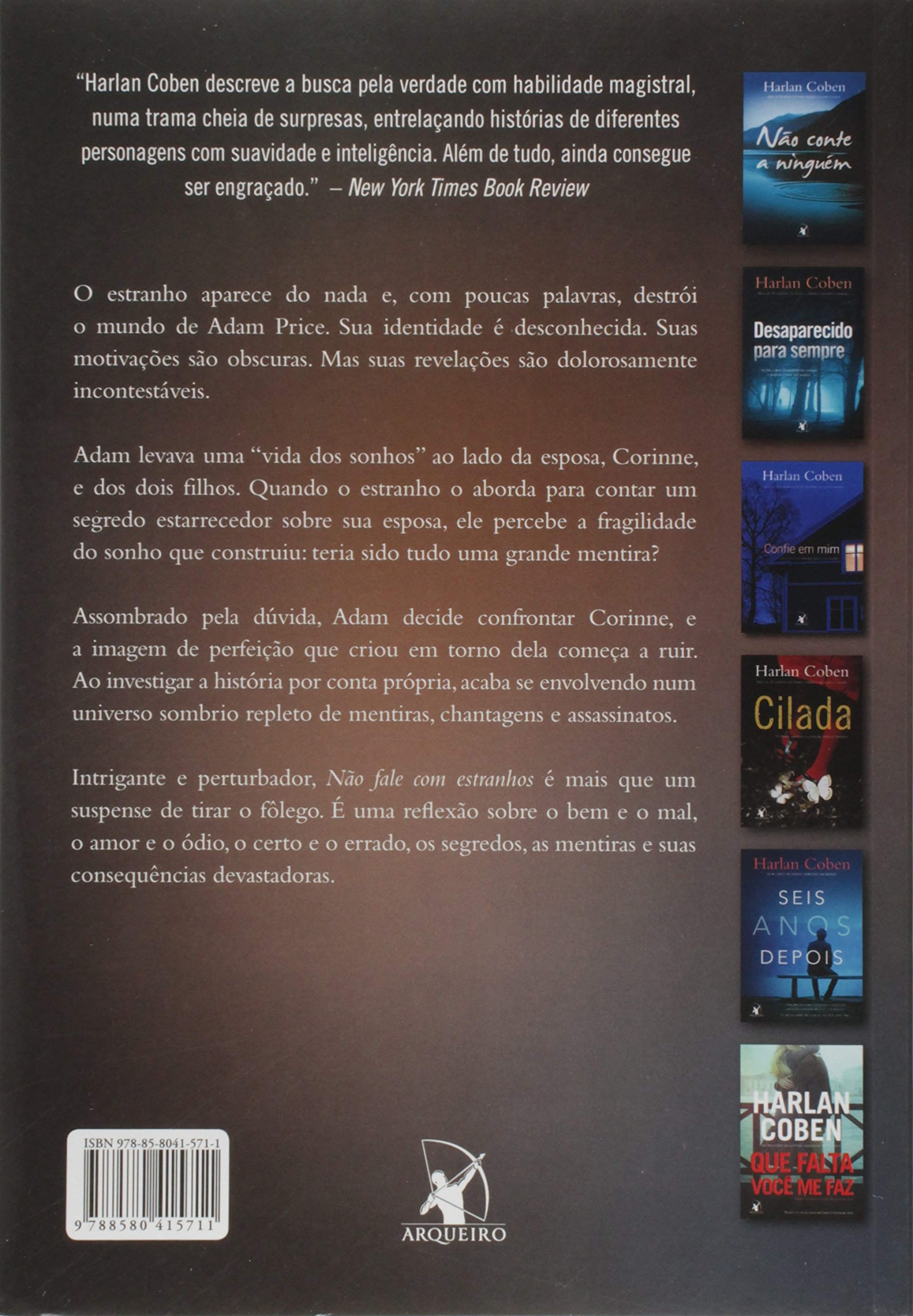 Livro 'Não fale com estranhos' por Harlan Coben