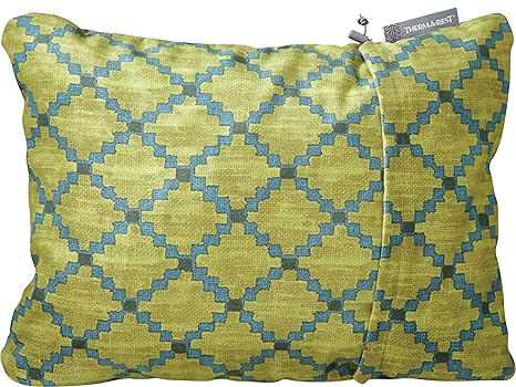 Therm-a-Rest - Compressible Pillow - Pillow Size XL, Olive/Yellow ...