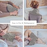 Qomfor Microwavable 1.5kg Weighted Neck Wrap Lavender Scent Grey view 3