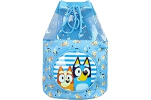 Bluey Swimming Bag Kids Beach Pool Swim Drawstring Backpack For Boys Or Girls Blue