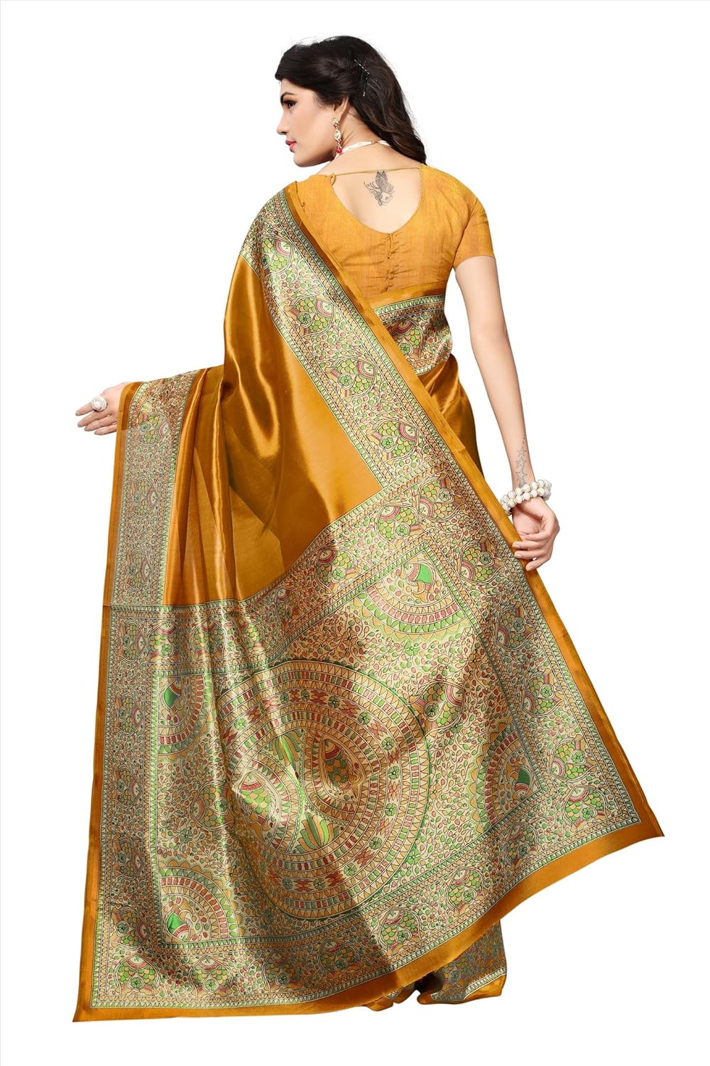 winza designer women's silk saree with blouse piece (maysore silk-02)