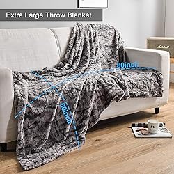 Oversized Soft Throw Blanket, 60" x 80" Luxurious