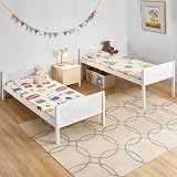 Junior Vida Gemini Bunk Bed Pine Wood Detachable Kids Bed Frame White view 6
