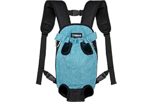 PetAmi Dog Carrier Backpack, Adjustable Pet Cat Front Carrier Backpack, Ventilated Dog Chest Carrier for Hiking Camping Travel, Sling Bag for Small Medium Dog Cat Puppies, Medium, 9-13 lbs, Sea Blue