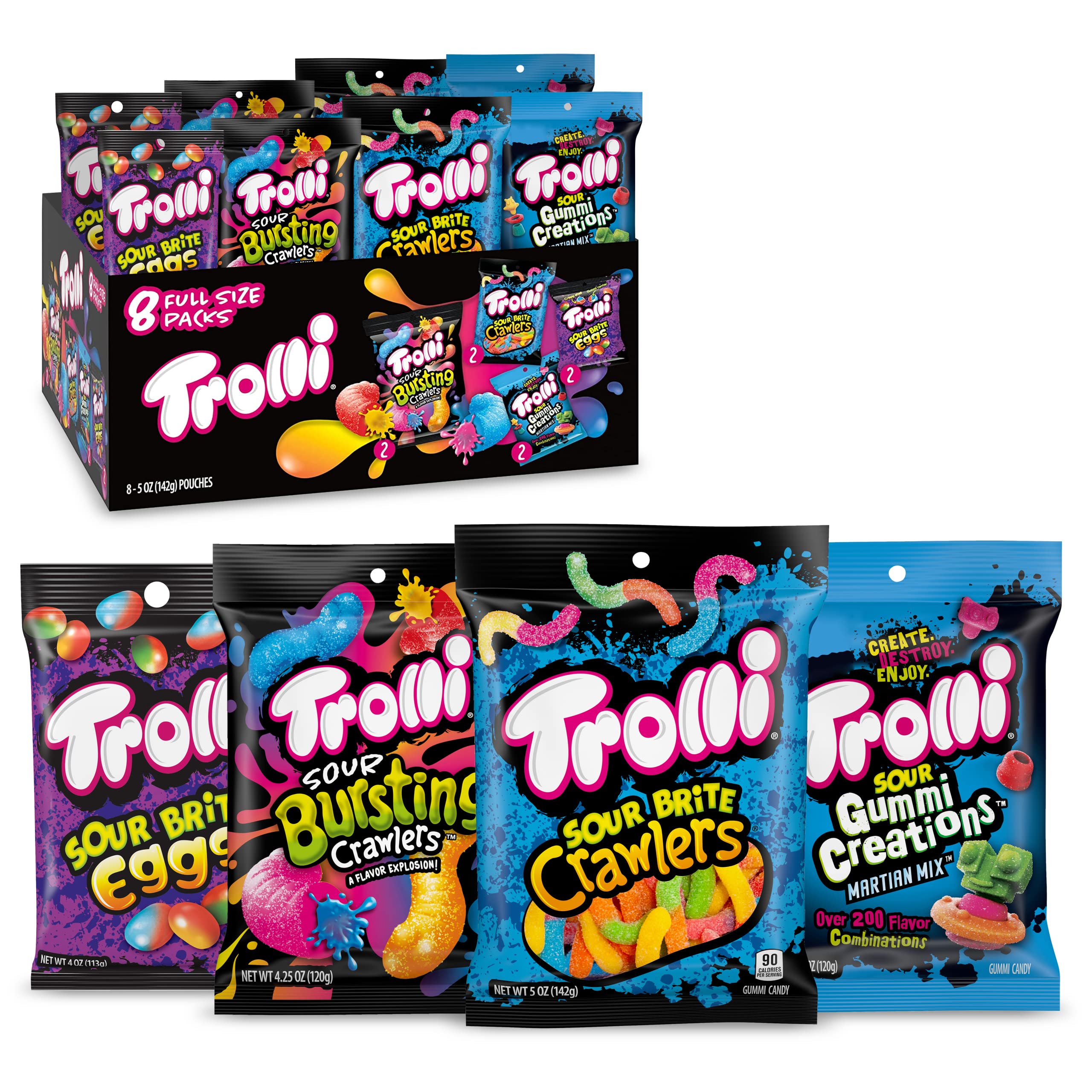 Sour Gummy Worm Box Wholesale Trolli Sour Brite Crawlers The