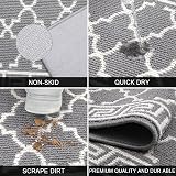 SHACOS Hallway Runner Rug 50x150 cm Non Slip Grey Kitchen Entryway view 3