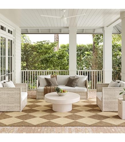Liora Manne Orly Border Indoor/outdoor Rug Natural 1'11" X 7'6