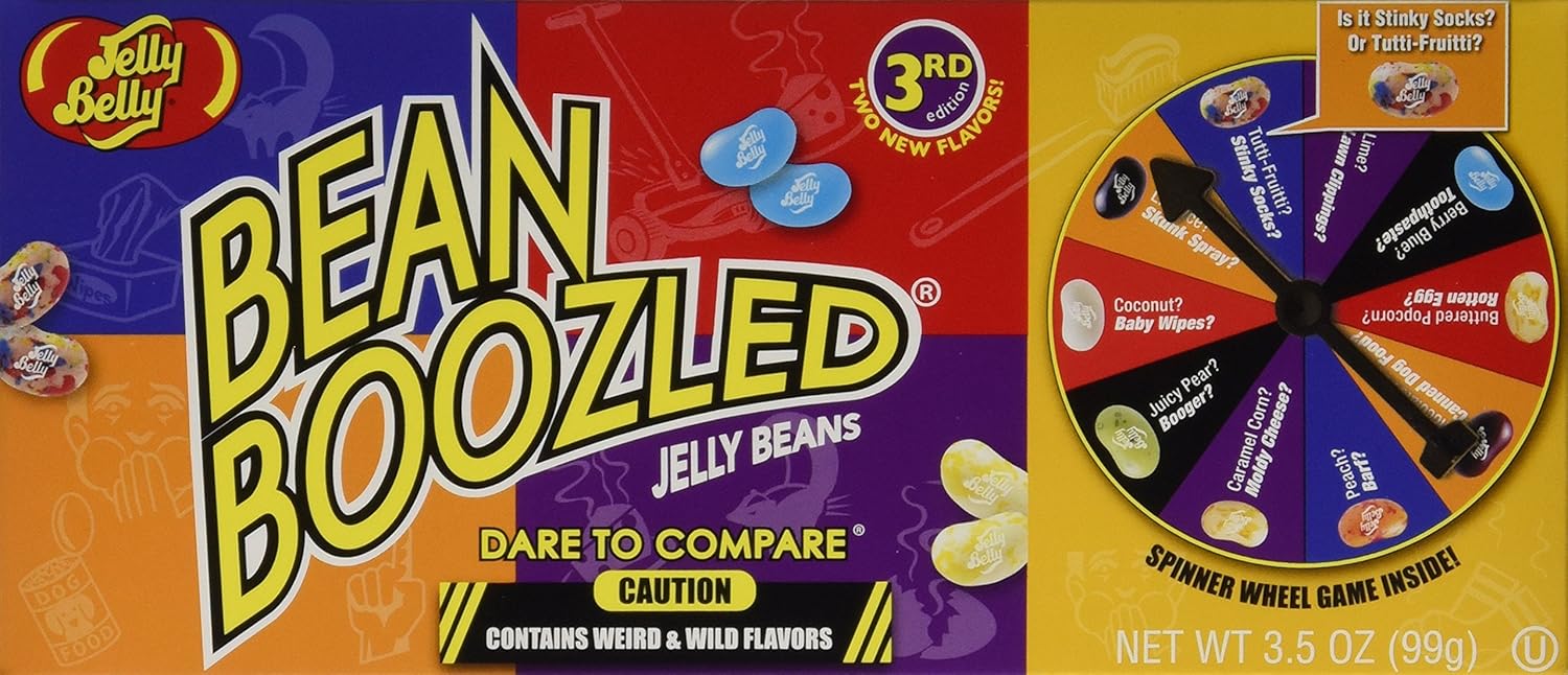 Jelly Belly Bean Boozled with Spinner Wheel Game 4th Edition, 3.5 Ounce