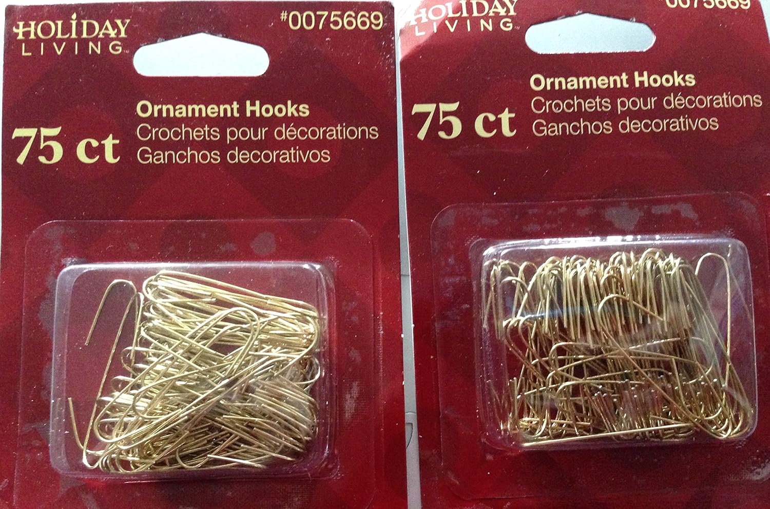 Homemaxs ornament hooks christmas hangers 2 inch s tree for decorations Amazon.com: 1" brass colored christmas ornament hooks(75 per pkg-2 pkgs
