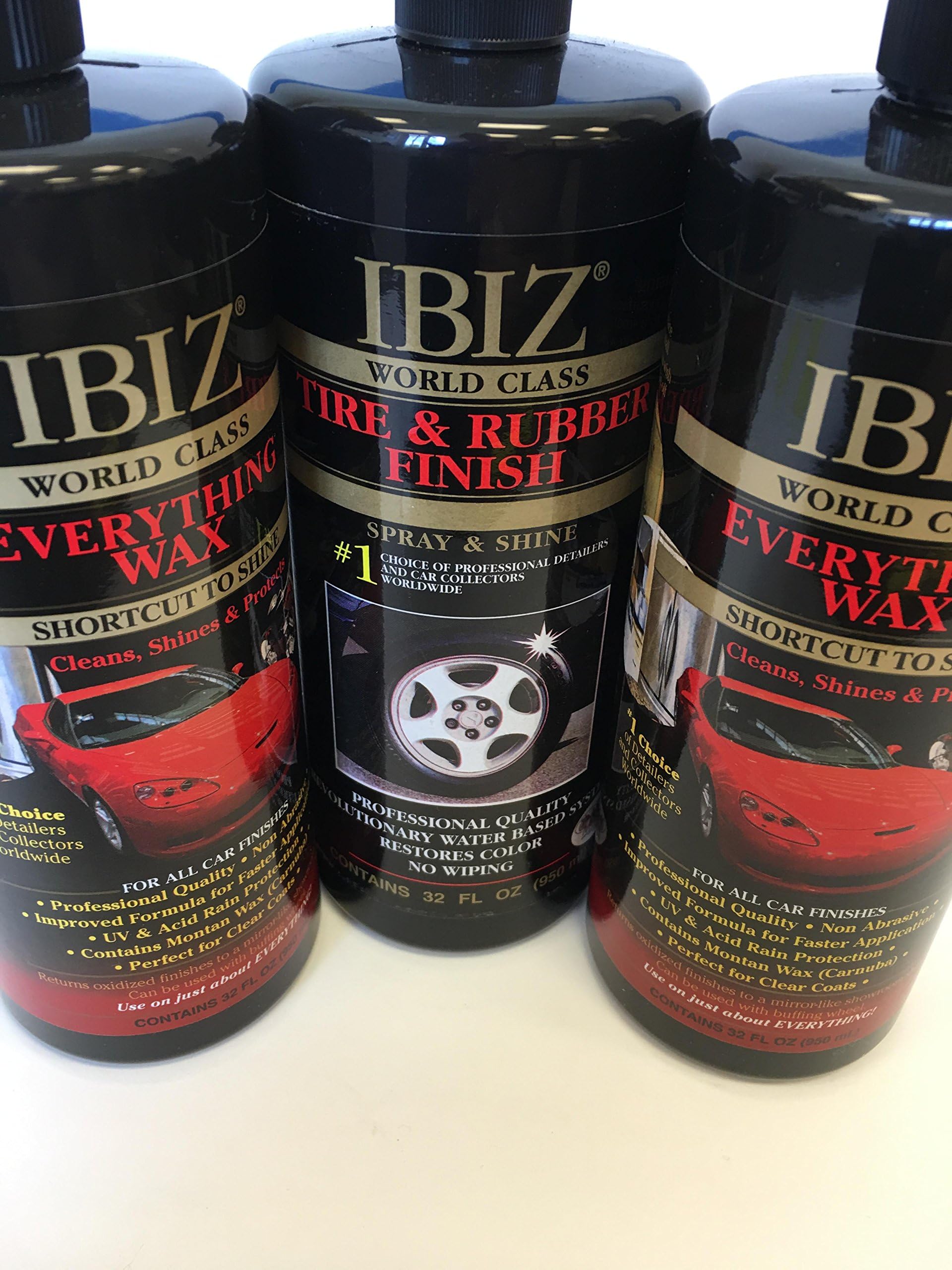 IBIZ (2 Everything Wax and (1) TIRE and Rubber Finish Combo