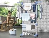 HOMIDEC 4-Tier Foldable Clothes Drying Rack Stainless Steel 172cm H view 7
