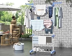 HOMIDEC Clothes Drying Rack, Large 4-Tier Foldable