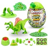 Smashers Mega Jurassic Light Up Dino Egg (Spinosaurus) by ZURU Collectible Egg with Over 25 Surprises, Volcano Slime, Fossil Toy, Dinosaur Toys, T-Rex Toy for Boys and Kids
