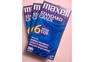 Maxell Standard VHS Videocassette -VHS -50 mil -2 Hour -SP, 6 Hour -EP