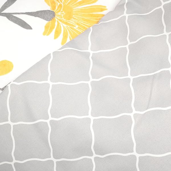 LUSH DECOR APRILE SOFT REVERSIBLE FLORAL COMFORTER SET, 8 PIECE SET, KING, YELLOW & GRAY – FLORAL BEDDING SET – KING SIZED COMFORTER – YELLOW BEDDING – SPRING HOME DECOR – COTTAGE – FARMHOUSE