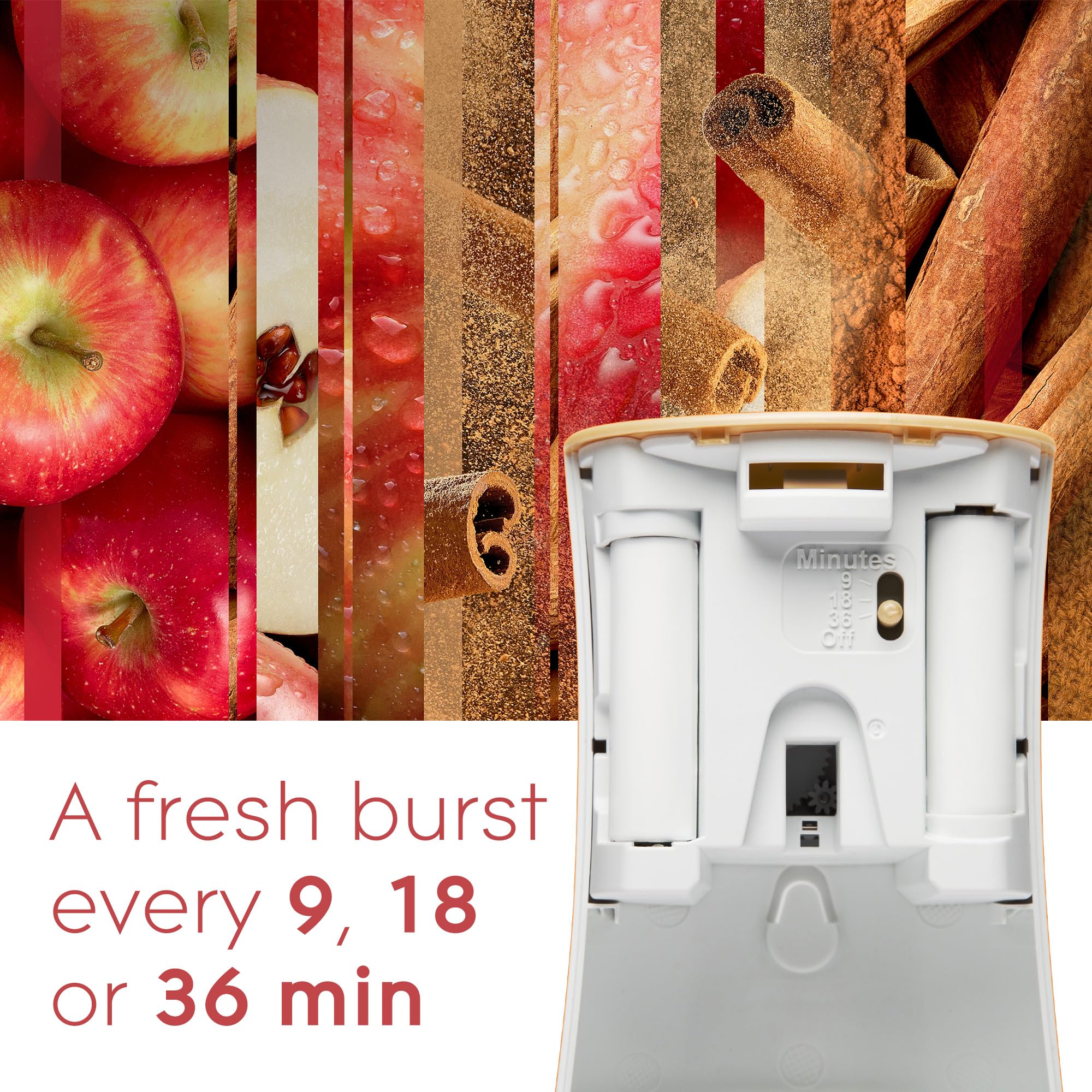 Glade Automatic Spray Refill, Air Freshener for Home and Bathroom, Autumn Spiced Apple, Limited Edition Scent, 6.2 Oz