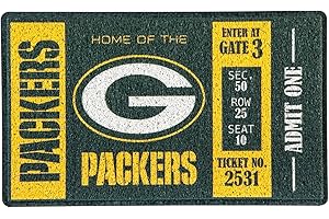 Team Sports America NHL Recyclable PVC Vinyl Indoor/Outdoor Weather-Resistant Team Logo Door Turf Mat