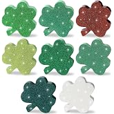 MAYJOYDIY 8-Piece Shamrock Wooden Cutouts - Unfinished Wood Clover, Horseshoe, Hat For St. Patrick's Day Crafts