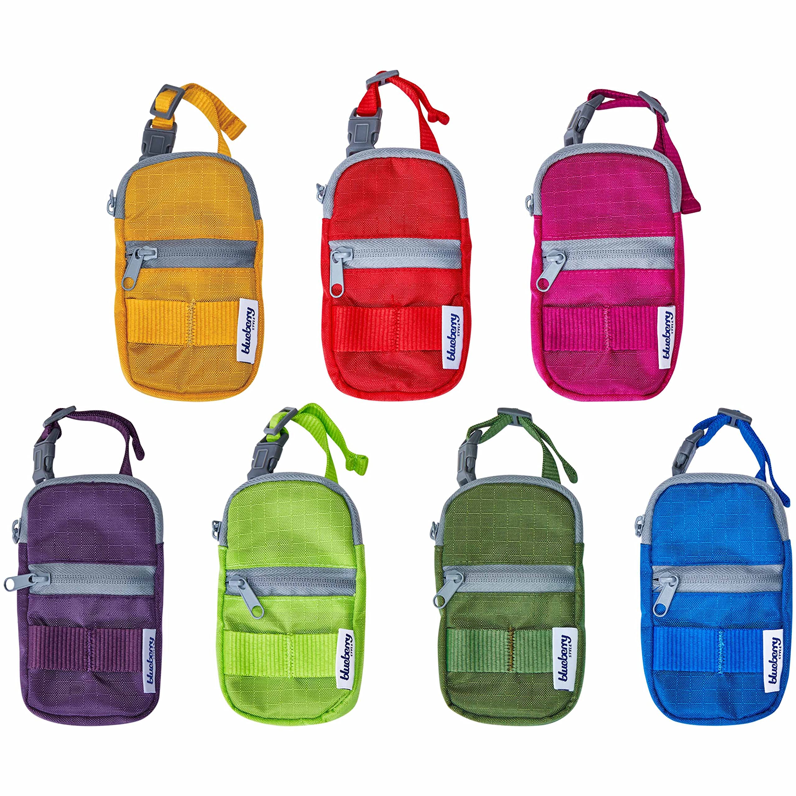 Blueberry Style Neon Green Dog Waste Bag Dispenser, Dog Poop Bag Holder Leash Attachment, Includes 1 Roll of Free Poop Bags