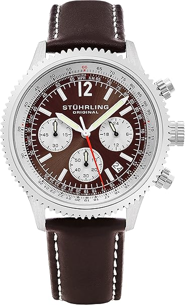 Stuhrling Original 308.331513 Herren-Armbanduhr Analog Quarz Leder