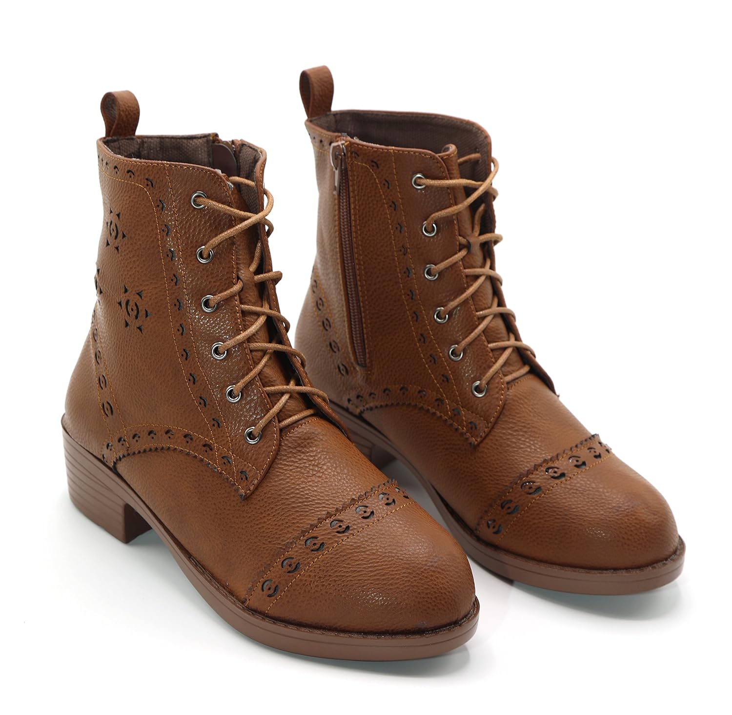 brauch women's high ankle brown boots