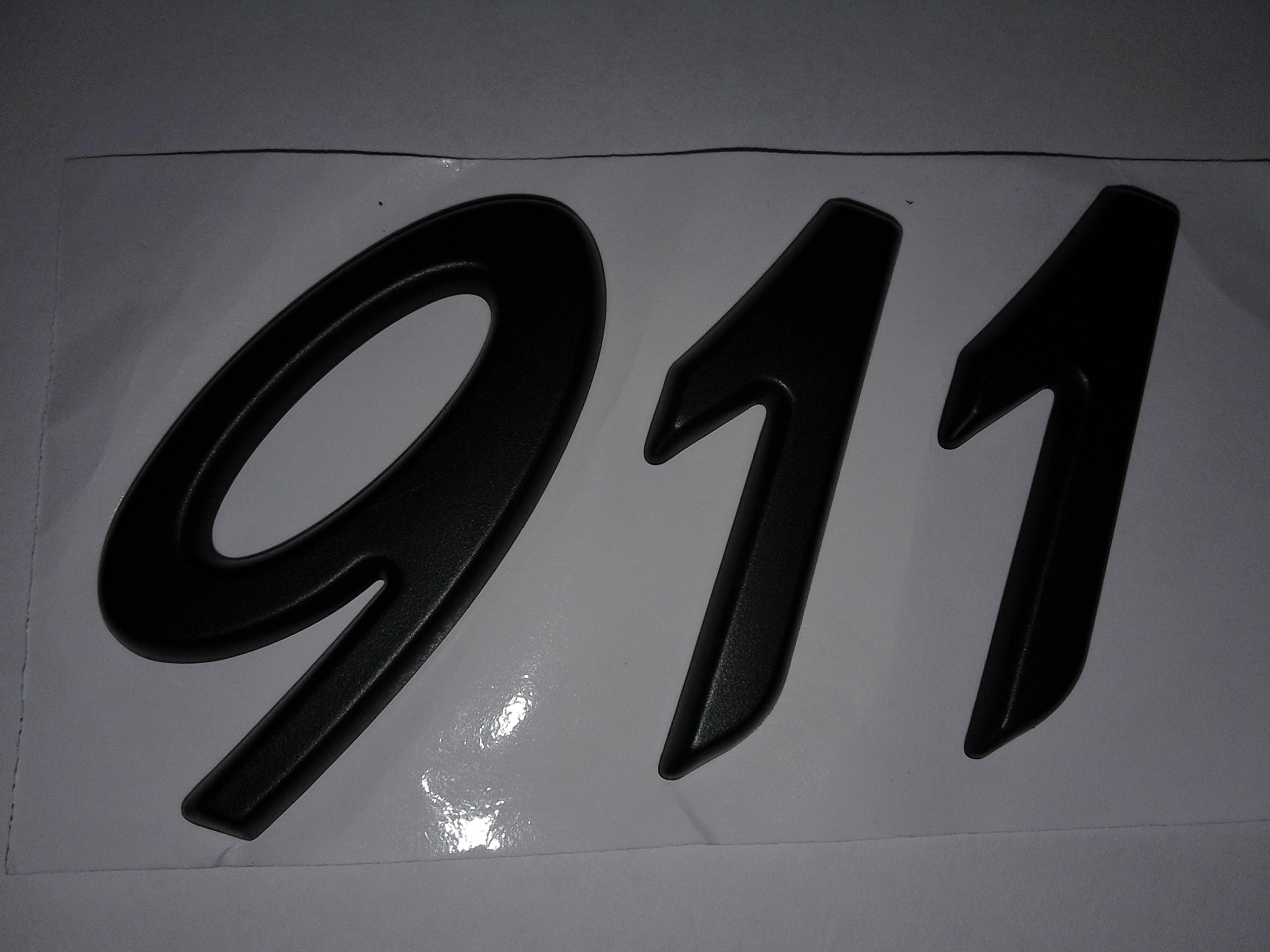 Matte Black - 911 - Badge for Porsche Original Decal Emblem Car Sticker *** USA SELLER ***