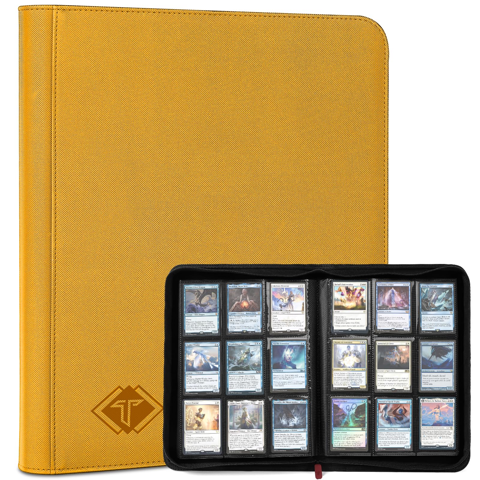 Trading Card Binder, Card Binder Album Folder Book Fit for MTG Baseball Football Sports Cards, Easy to Use Card Collection Binder (Yellow, 432 Pockets) — image 1