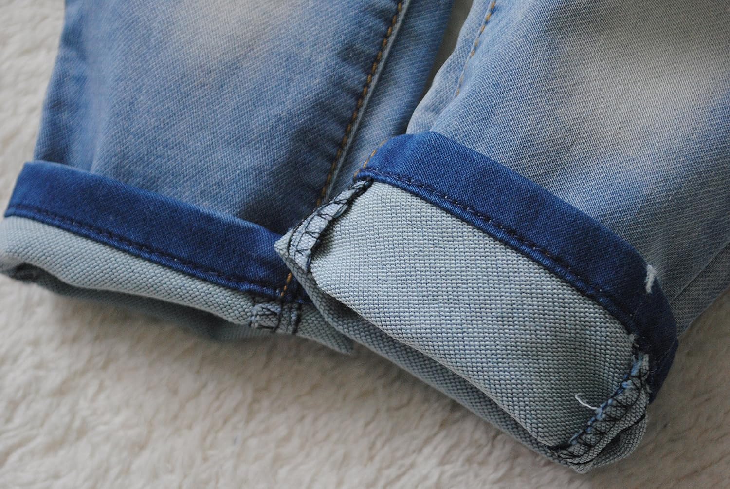 3591 Kids Baby Jeans Baby Boys Trousers Casual Pants Blue Soft Denim: Clothing